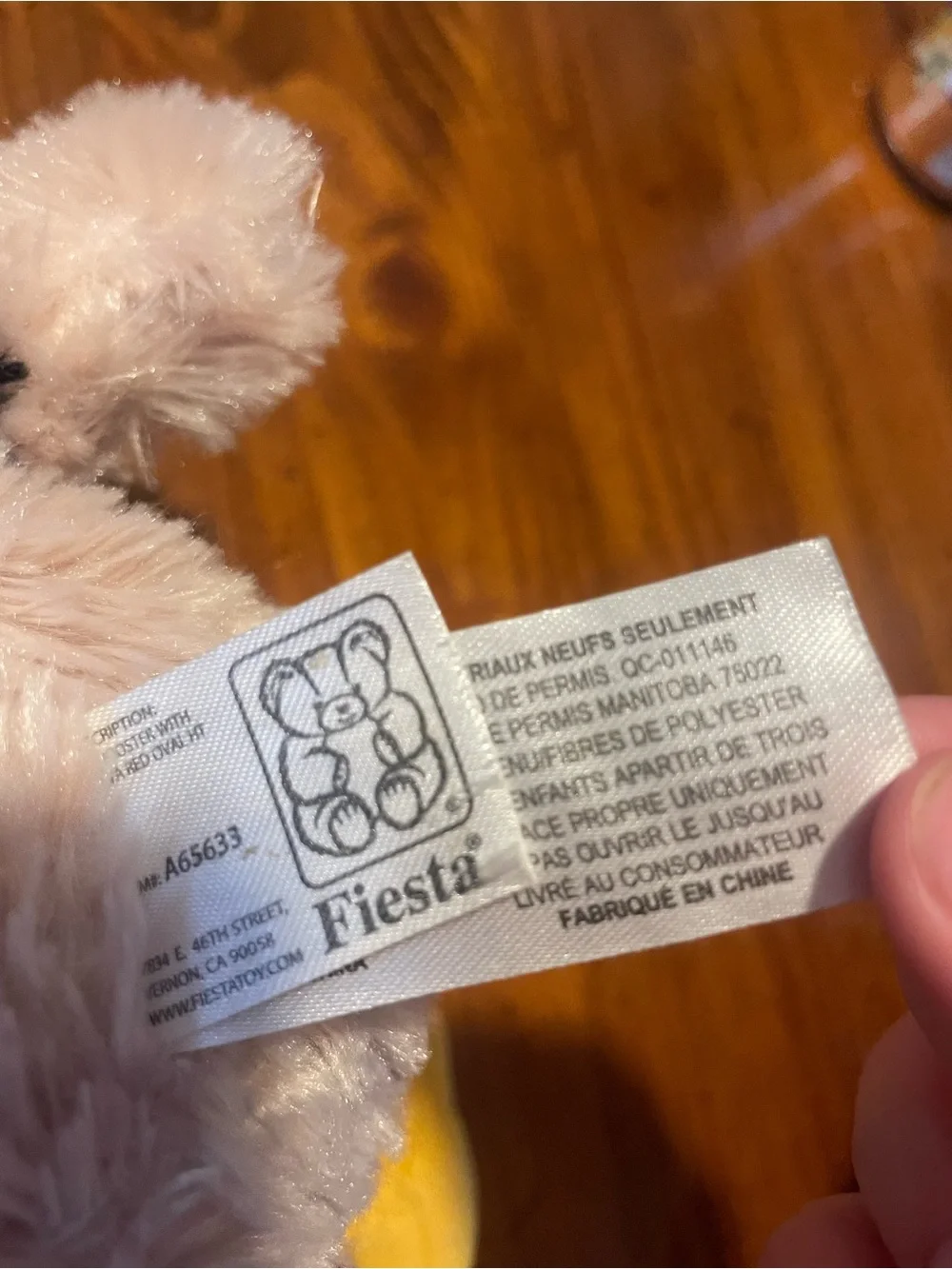 Fiesta Plush Chicken Toy in Brown, Gray and Yellow